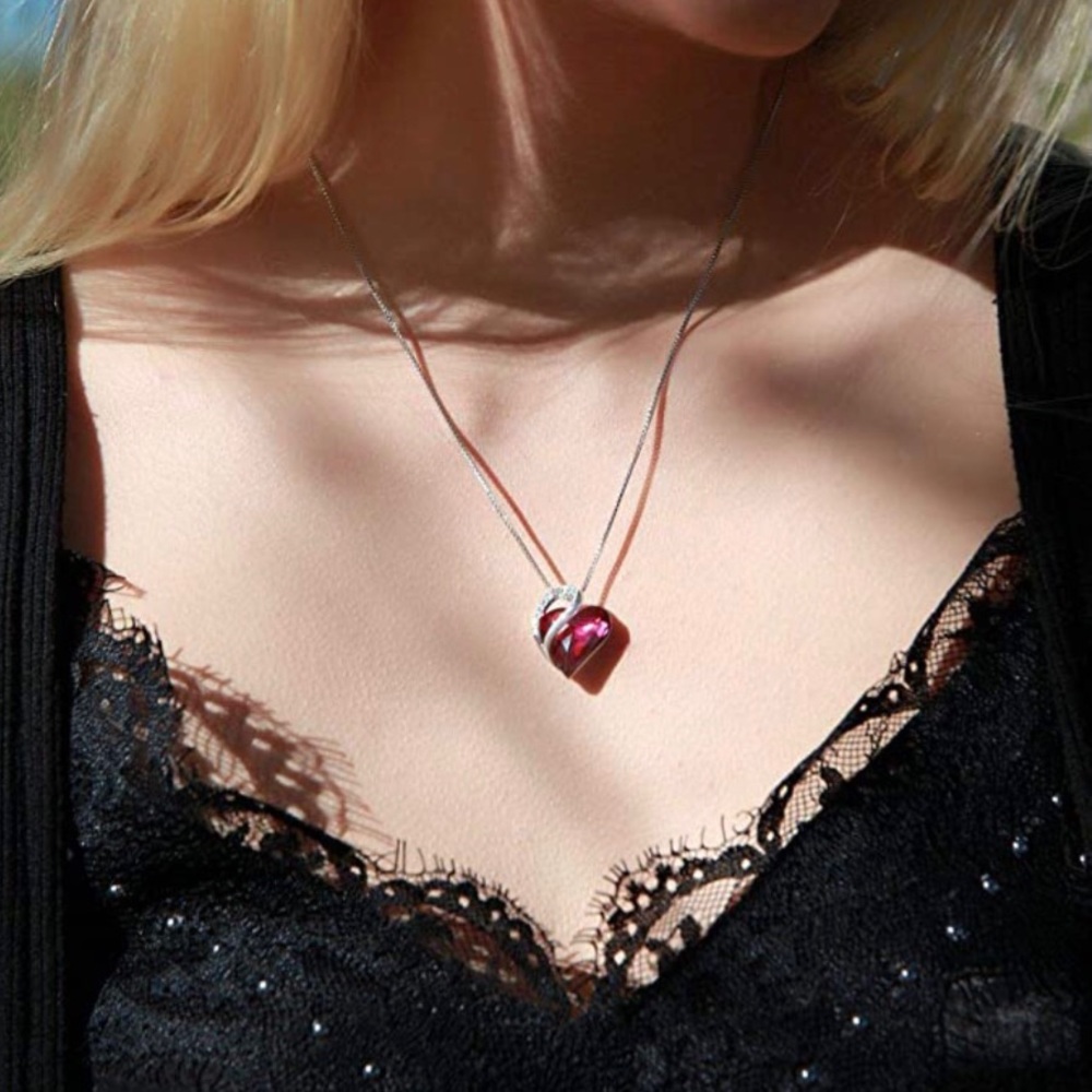 .♥️Crystal Heart  “it’s because of you that I know what love is” amethyst heart.